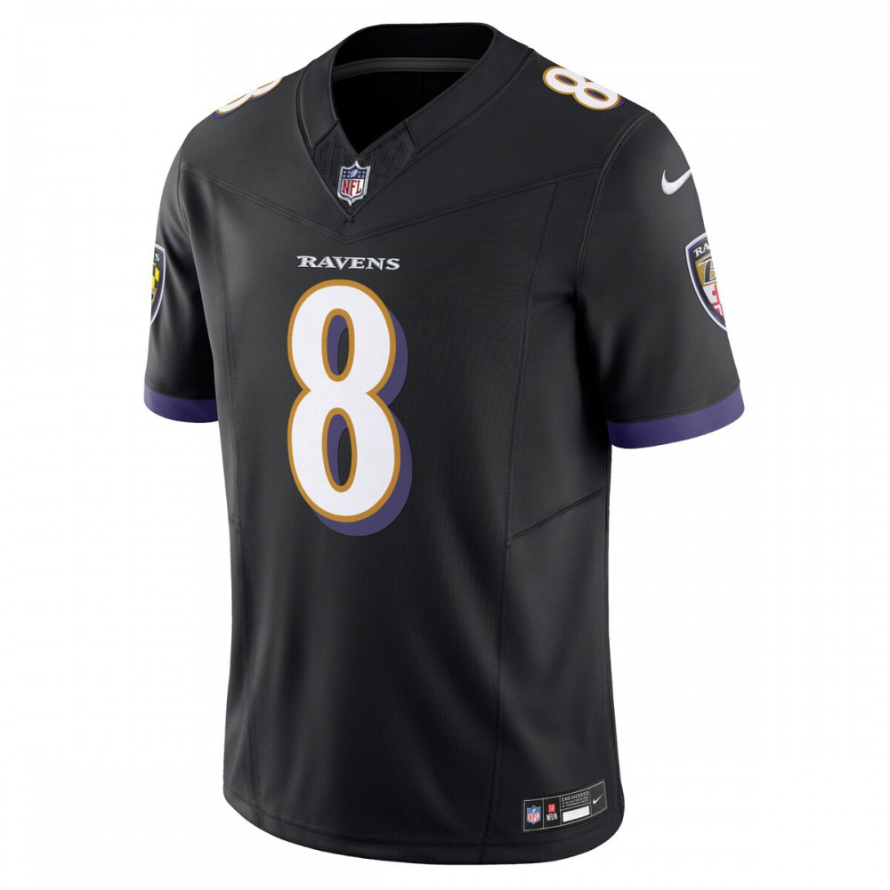 Lamar Jackson Baltimore Ravens Nike Vapor F.U.S.E. Limited Alternate Jersey - Black-GridironStore